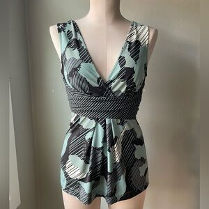 Vintage Y2K 90s BCBGMaxAzria wrap baby doll tie back top